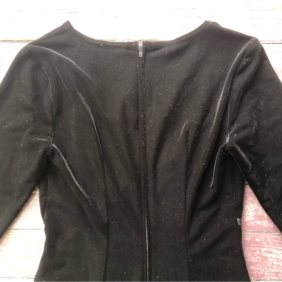 Tadashi Vintage Velvet Long Sleeved Maxi Dress Rhinestone Y2K 90s - Picture 10 of 13